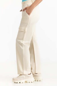 UAE -Ecru Knit Trouser 231-220-016