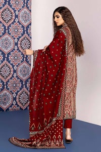 UAE -3PC Khaddar Printed Unstitched Suit K-32035 B