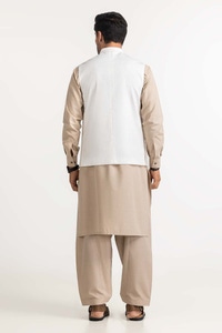 UAE -Egg White Basic Waist Coat WC-PD23-007
