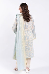 UAE -3 Piece Unstitched Printed Lawn Suit with Embroidered Denting Lawn Dupatta DN-52004