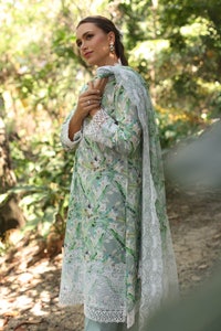 UAE -3 Piece Unstitched Embroidered Printed Lawn Suit with Embroidered Printed Chiffon Dupatta PR-52007
