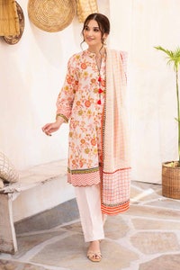 UAE -3PC Printed Lawn Unstitched Suit CL-32217 A
