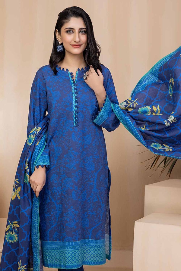 UAE -3PC Khaddar Unstitched Printed Suit K-22094 A