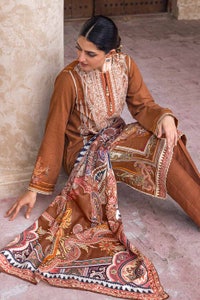 UAE -3PC Embroidered Khaddar Unstitched Suit with Digital Printed Pashmina Shawl AP-32032