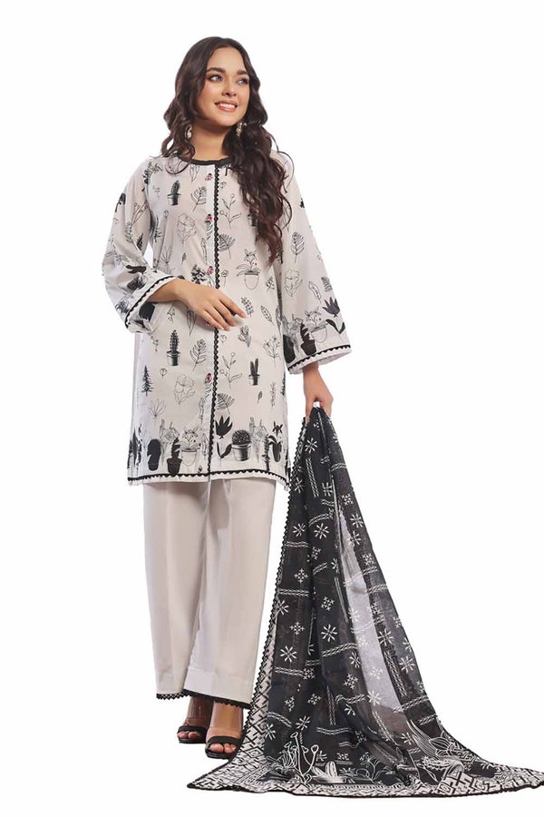UAE -3 Piece Unstitched Printed Lawn Suit CLP-42108