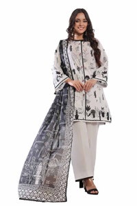 UAE -3 Piece Unstitched Printed Lawn Suit CLP-42108