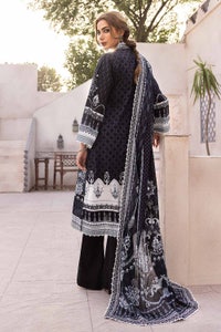 UAE -3PC Unstitched Embroidered Lawn Suit with Organza Neckline B-32024