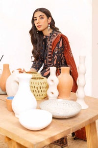 UAE -3PC Printed Cambric Unstitched Suit with Lawn Dupatta CBN-32001