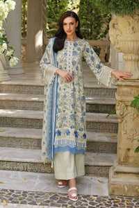 UAE -3PC Embroidered Lawn Unstitched Printed Suit CL-32113