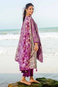 UAE -3PC Printed Linen Unstitched Suit LT-32021 A