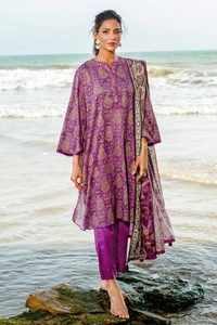 UAE -3PC Printed Linen Unstitched Suit LT-32021 A
