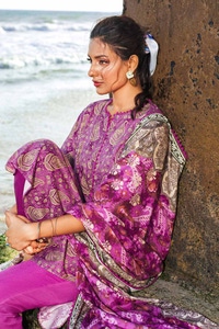 UAE -3PC Printed Linen Unstitched Suit LT-32021 A