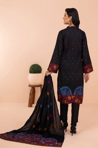 UAE -3PC Linen Karandi Jacquard Unstitched Suit WNS-22058 A