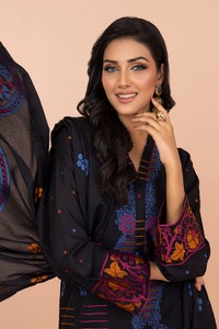 UAE -3PC Linen Karandi Jacquard Unstitched Suit WNS-22058 A