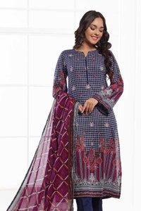 UAE -3 Piece Unstitched Printed Lawn Suit CLP-42011