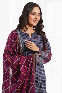 UAE -3 Piece Unstitched Printed Lawn Suit CLP-42011