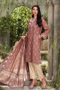 UAE -3PC Unstitched Digital Printed Karandi Shawl Suit AY-12037 A