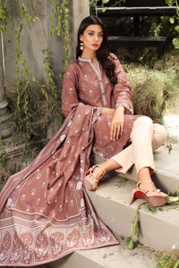 UAE -3PC Unstitched Digital Printed Karandi Shawl Suit AY-12037 A