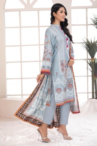 UAE -3PC Slub Linen Unstitched Digital Printed Suit WNS-22047 B