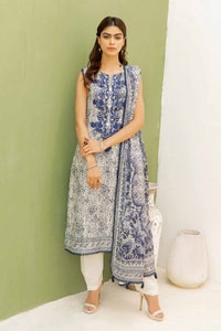 UAE -3PC Embroidered Cambric Unstitched Suit with Printed Lawn Dupatta CBE-32008