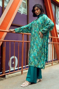 UAE -3PC Digital Printed Linen Unstitched Suit LT-32009 A