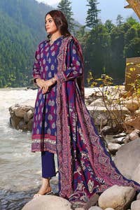 UAE -3PC Khaddar Printed Unstitched Suit K-32013 A
