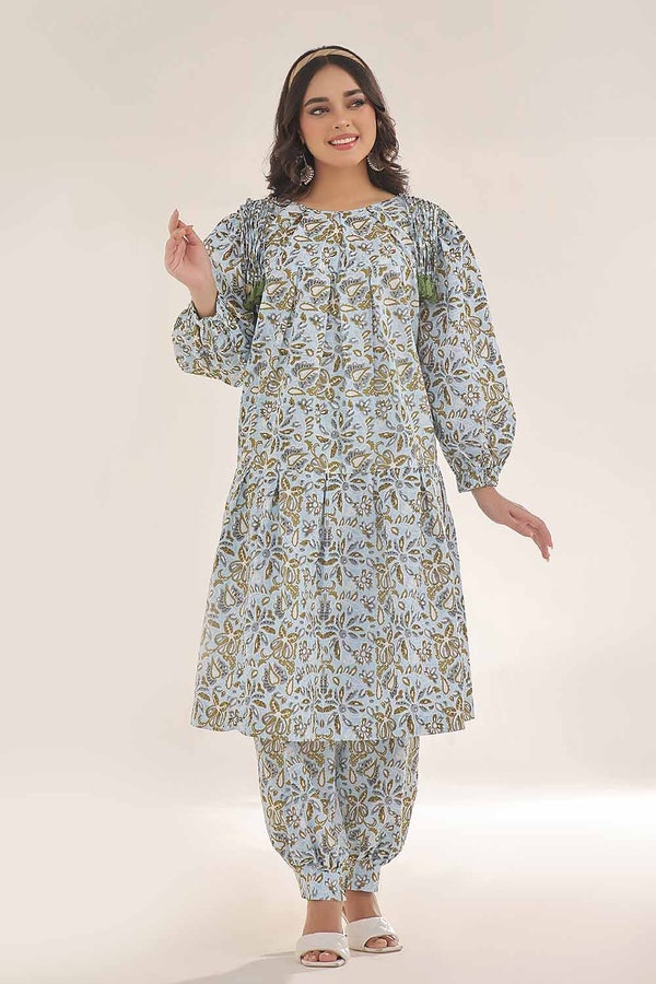 UAE -Unstitched Printed Lawn Shirt SL-42036 B