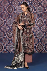UAE -3PC Khaddar Printed Unstitched Suit K-32028