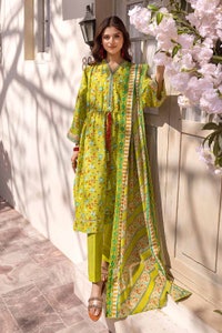 UAE -3PC Printed Lawn Unstitched Suit CL-32363 A