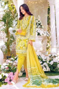 UAE -3PC Lawn Unstitched Digital Lacquer Printed Suit CL-32377