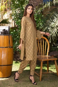 UAE -2PC Lawn Gold Printed Unstitched Suit TL-32043