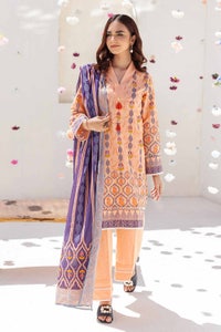 UAE -3PC Printed Cambric Unstitched Suit with Lawn Dupatta CBN-32003 B