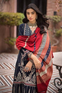 UAE -3PC Embroidered Khaddar Unstitched Suit with Jacquard Dupatta MJ-32059