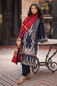 UAE -3PC Embroidered Khaddar Unstitched Suit with Jacquard Dupatta MJ-32059