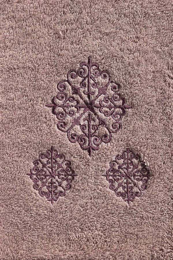 UAE -Fawn Combed 3Pc Embroidered Towel Set