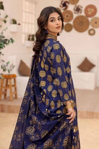 UAE -3PC Lawn Glitter Printed Unstitched Suit with Gota Lace CL-32416