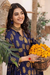 UAE -3PC Lawn Glitter Printed Unstitched Suit with Gota Lace CL-32416