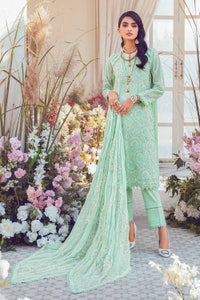 UAE -3PC Embroidered Swiss Voile Unstitched Suit With Embroidered Chiffon Dupatta LSV-32015