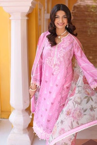 UAE -3PC Embroidered Lawn Unstitched Suit with Organza Dupatta OG-32009