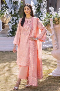 UAE -3PC Embroidered Lawn Unstitched Suit with Zari Dupatta CK-32006