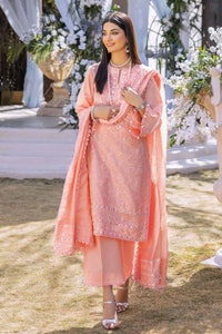 UAE -3PC Embroidered Lawn Unstitched Suit with Zari Dupatta CK-32006