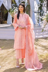 UAE -3PC Embroidered Lawn Unstitched Suit with Zari Dupatta CK-32006