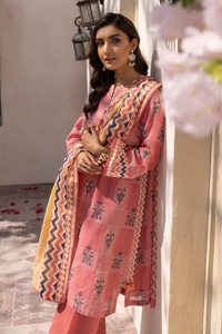 UAE -3PC Printed Lawn Unstitched Suit CL-32381 A
