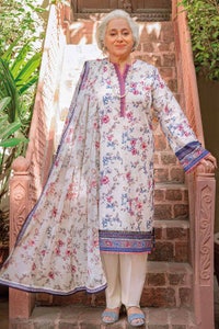 UAE -3PC Lawn Digital Printed Suit With Chiffon Dupatta BM-32002