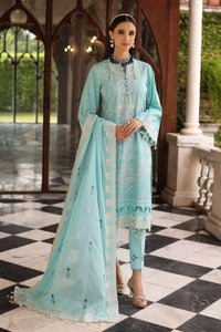UAE -3PC Embroidered Lawn Unstitched Suit With Embroidered Denting Lawn Dupatta DN-32006