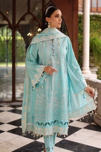 UAE -3PC Embroidered Lawn Unstitched Suit With Embroidered Denting Lawn Dupatta DN-32006