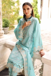 UAE -3PC Embroidered Lawn Unstitched Suit With Embroidered Denting Lawn Dupatta DN-32006