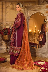 UAE -3PC Embroidered Khaddi Net Unstitched Suit with Gota and Sequins Embroidered Dupatta FE-32080