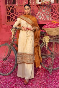 UAE -3PC Foam Printed Embroidered Unstitched Lawn Shirt with Foil Printed Chiffon Dupatta BM-32036