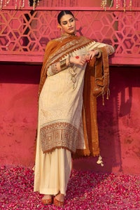 UAE -3PC Foam Printed Embroidered Unstitched Lawn Shirt with Foil Printed Chiffon Dupatta BM-32036